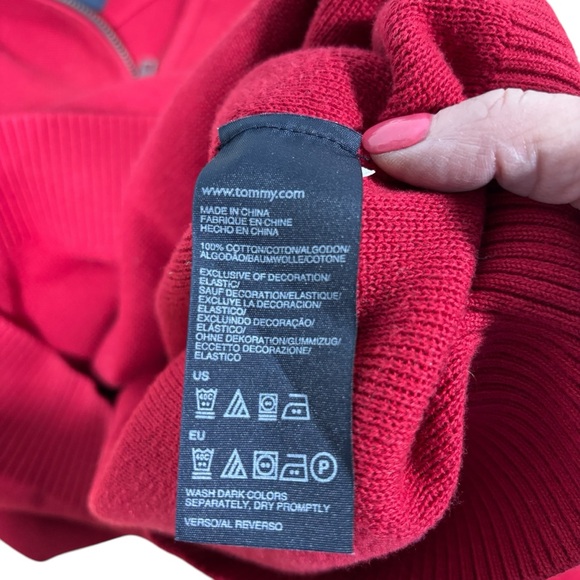 Tommy Hilfiger Red Zip‎ Up Sweater - Picture 4 of 10